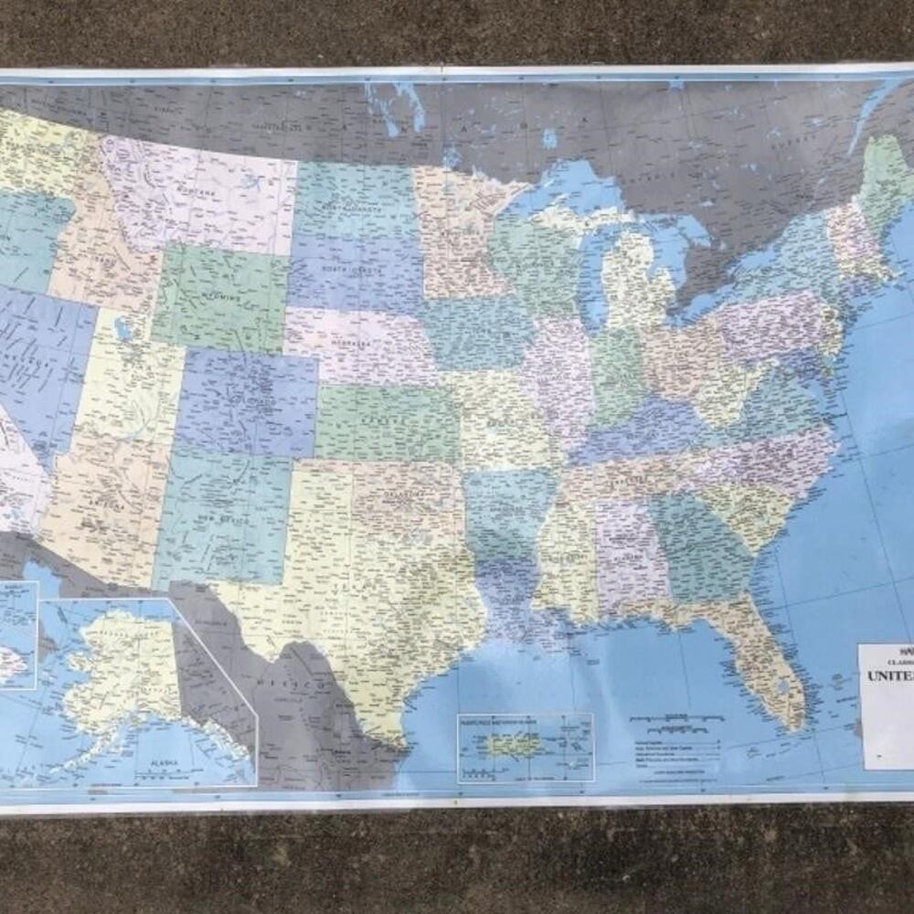 Laminated Map Of The United‎ States